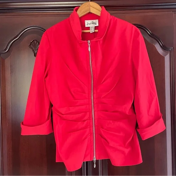 Joseph Ribkoff Style 191196 Ruched zip up jacket
Jacket - Picture 6 of 15